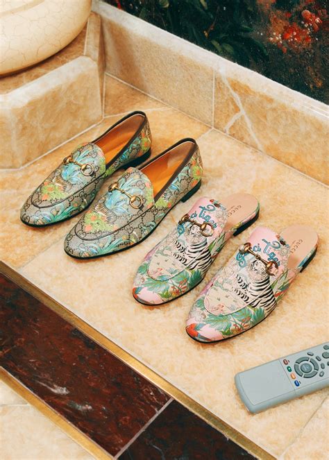 gucci green tiger loafers|Gucci year of the tiger.